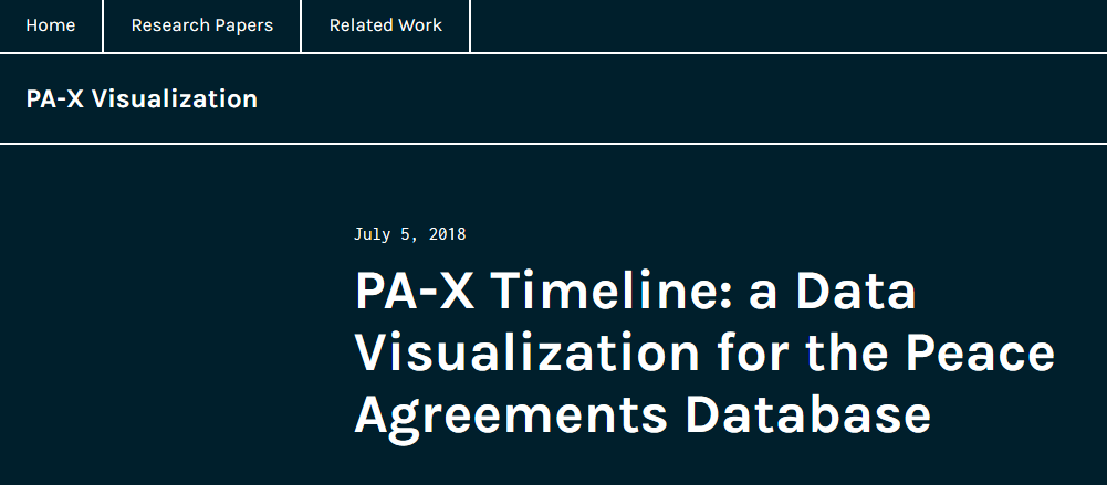 PA-X Timeline: a Data Visualization for the Peace Agreements Database