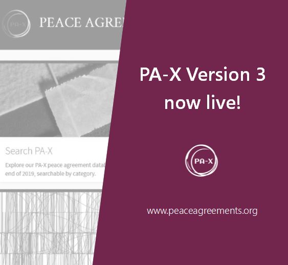 Introducing PA-X Peace Agreements Database, Version 3