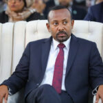 Ethiopian Prime Minister Abiy Ahmed at the inauguration ceremony of Somalia's President Hassan Sheikh Mohamud.