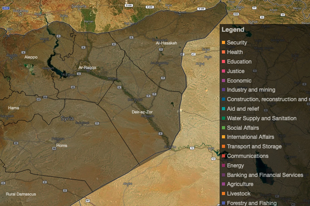 Preview of Mapping Syria visualisation
