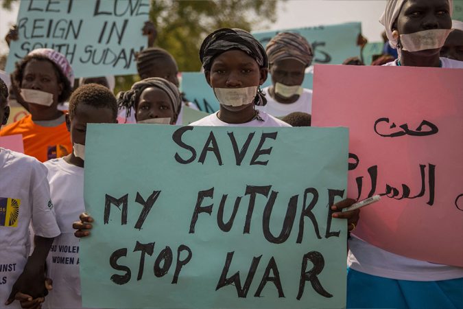 Women protest for peace in South Sudan