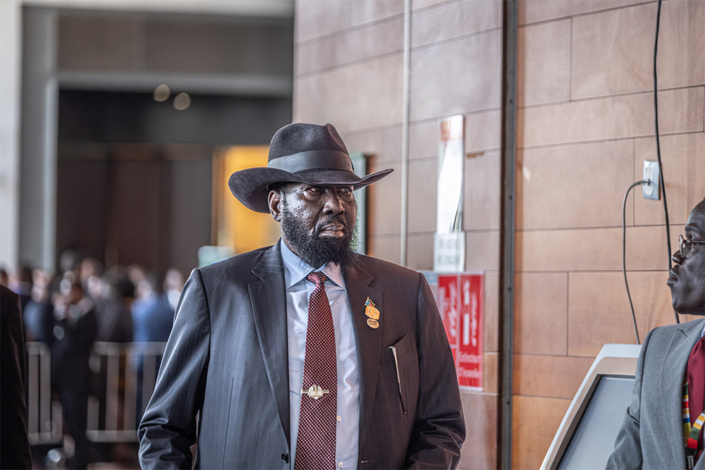 South Sudan president Salva Kiir at the African Union Summit in Addis Ababa, Ethiopia, in February 2026.
